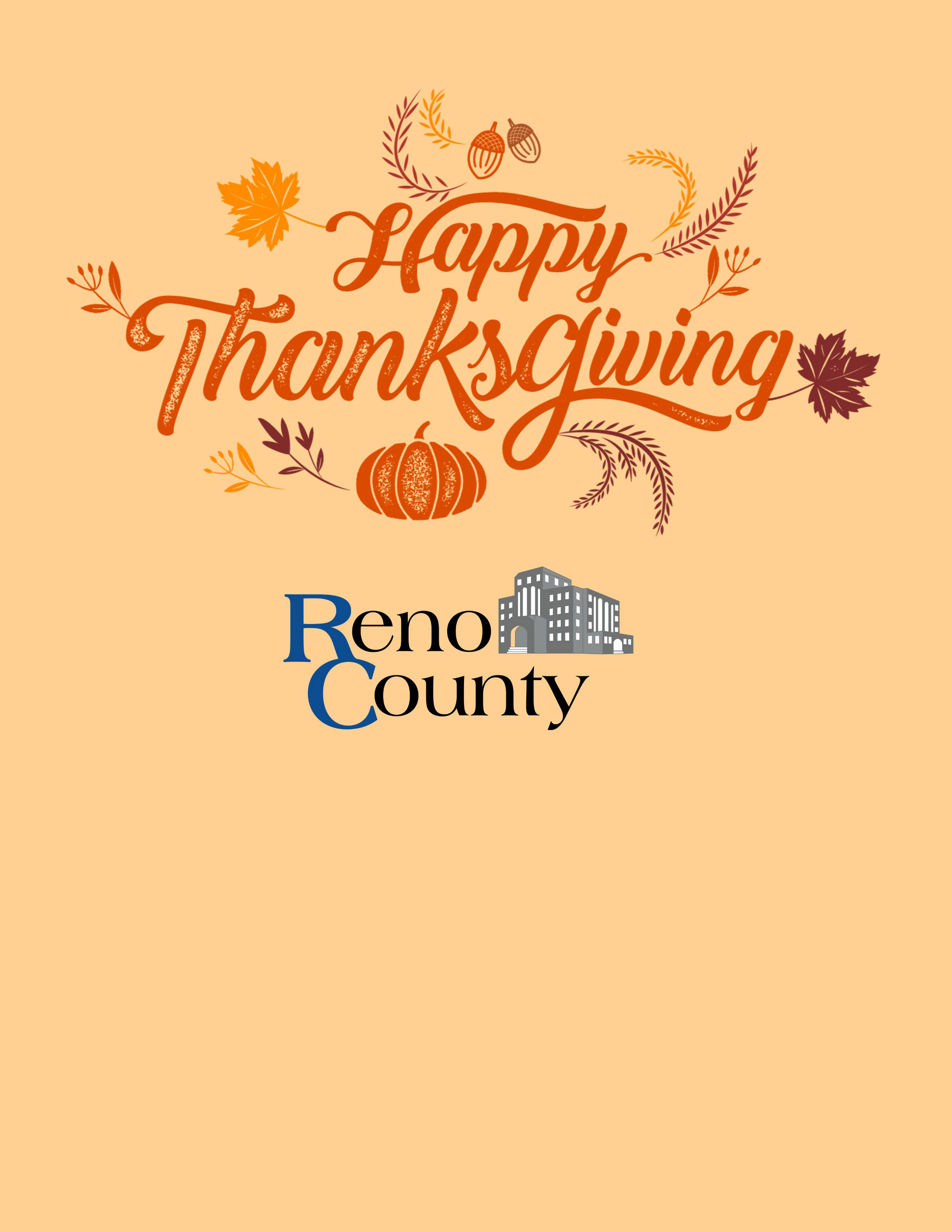 Reno County Offices will be closed Nov 27th for Thanksgiving holiday, Landfill open Nov 28-29 - News Image